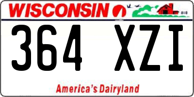 WI license plate 364XZI