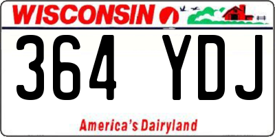 WI license plate 364YDJ