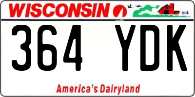 WI license plate 364YDK