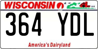 WI license plate 364YDL