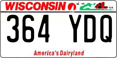 WI license plate 364YDQ