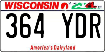 WI license plate 364YDR