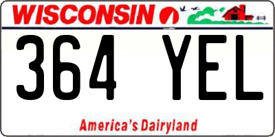 WI license plate 364YEL