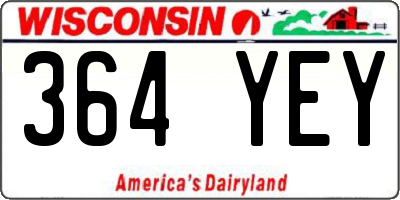 WI license plate 364YEY