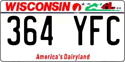 WI license plate 364YFC
