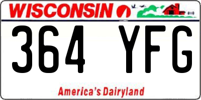 WI license plate 364YFG