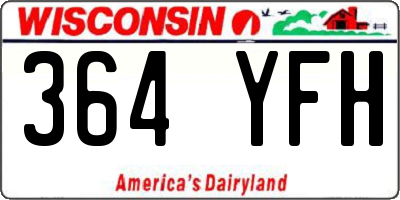 WI license plate 364YFH
