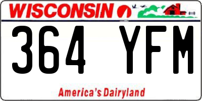 WI license plate 364YFM