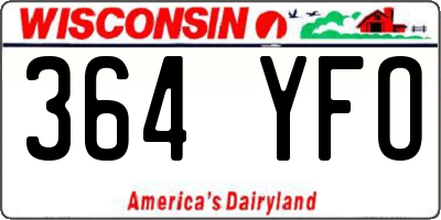 WI license plate 364YFO
