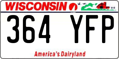 WI license plate 364YFP