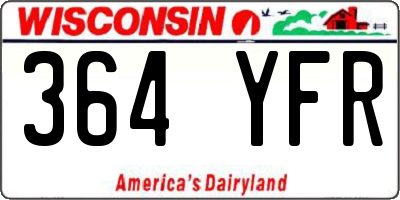 WI license plate 364YFR