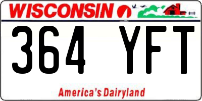 WI license plate 364YFT