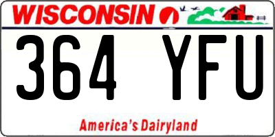 WI license plate 364YFU