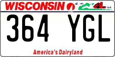 WI license plate 364YGL