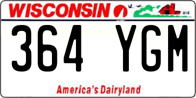 WI license plate 364YGM