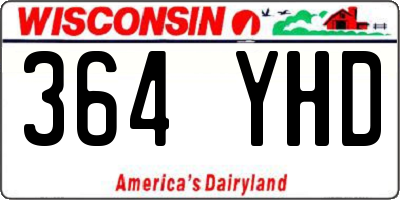 WI license plate 364YHD