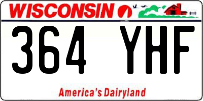 WI license plate 364YHF