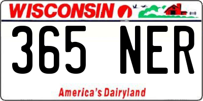 WI license plate 365NER