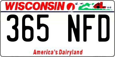 WI license plate 365NFD