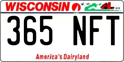 WI license plate 365NFT