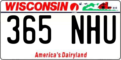 WI license plate 365NHU