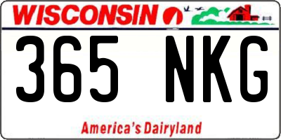 WI license plate 365NKG