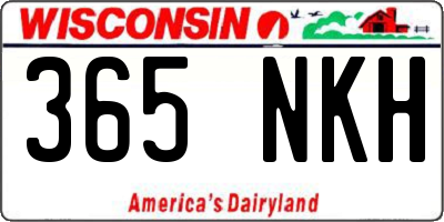 WI license plate 365NKH