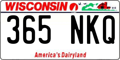 WI license plate 365NKQ