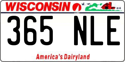 WI license plate 365NLE
