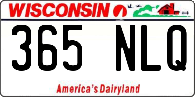 WI license plate 365NLQ