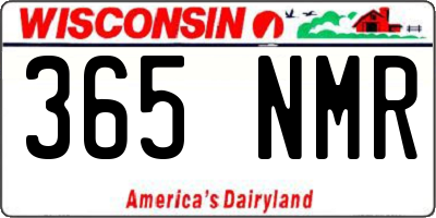 WI license plate 365NMR