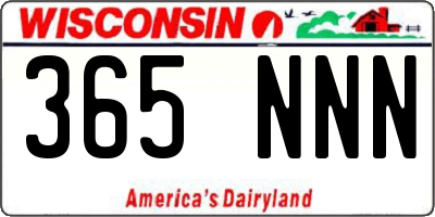 WI license plate 365NNN