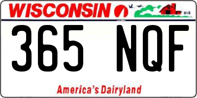 WI license plate 365NQF
