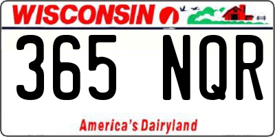 WI license plate 365NQR