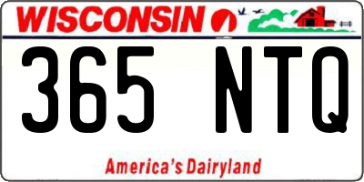WI license plate 365NTQ