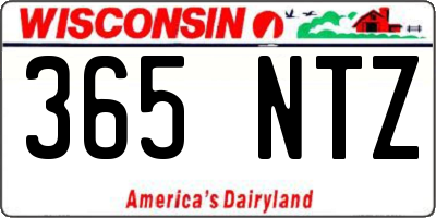 WI license plate 365NTZ