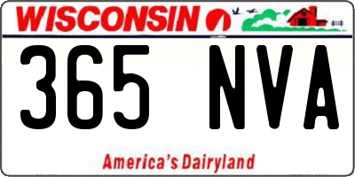 WI license plate 365NVA