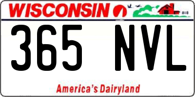 WI license plate 365NVL