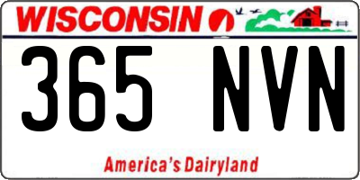 WI license plate 365NVN