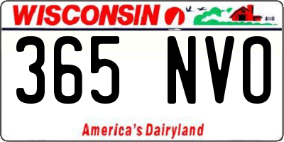 WI license plate 365NVO
