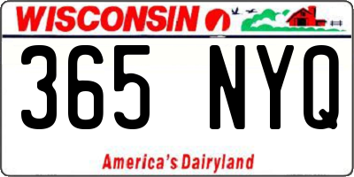 WI license plate 365NYQ