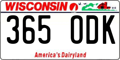 WI license plate 365ODK