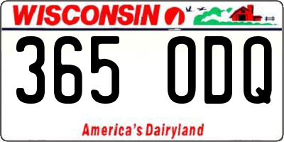 WI license plate 365ODQ