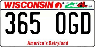 WI license plate 365OGD