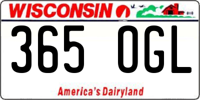 WI license plate 365OGL