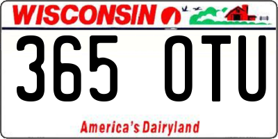 WI license plate 365OTU