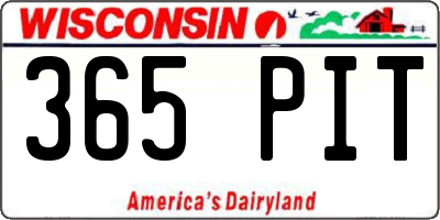 WI license plate 365PIT
