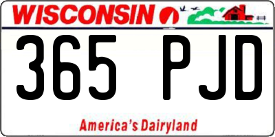 WI license plate 365PJD