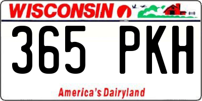 WI license plate 365PKH