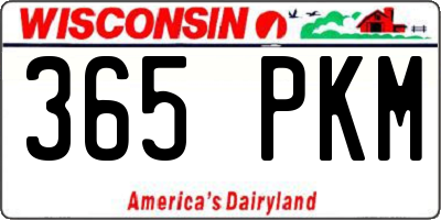 WI license plate 365PKM